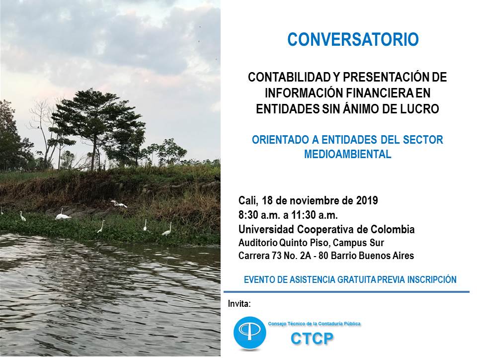 evento Conversatorio Contabilidad y Presentación de Información Financiera en ESAL (clic para ver más)