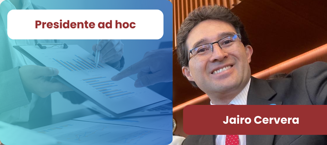 Noticia Consejero Jairo Cervera ejercerá las funciones como presidente ad hoc